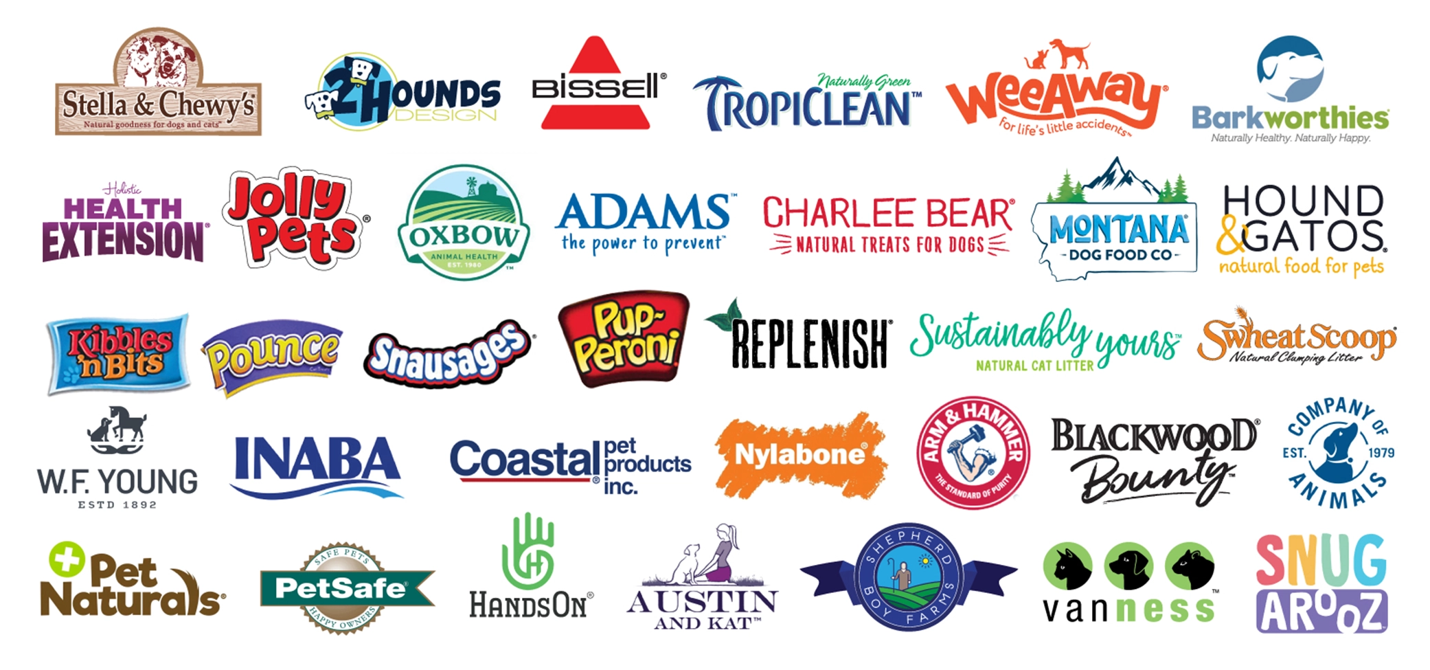 pet product client logos